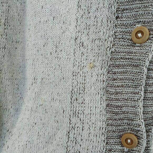 Back in the Saddle Cardigan Sweater Womens Size L Button Front Hooded Made USA - Picture 9 of 13